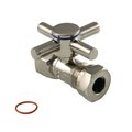 Kingston Brass CC44158DX 1/2" IPS x 1/2" or 7/16" Slip Joint Straight Valve, Brushed Nickel CC44158DX